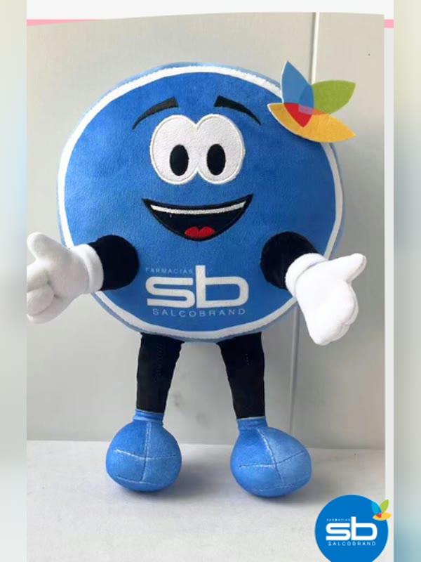 Peluche corporativo personalizado de Salcobrand ya producido