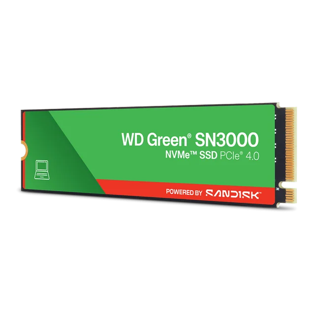 SSD WD Green SN3000; imagen de la familia, capacidad no rotulada