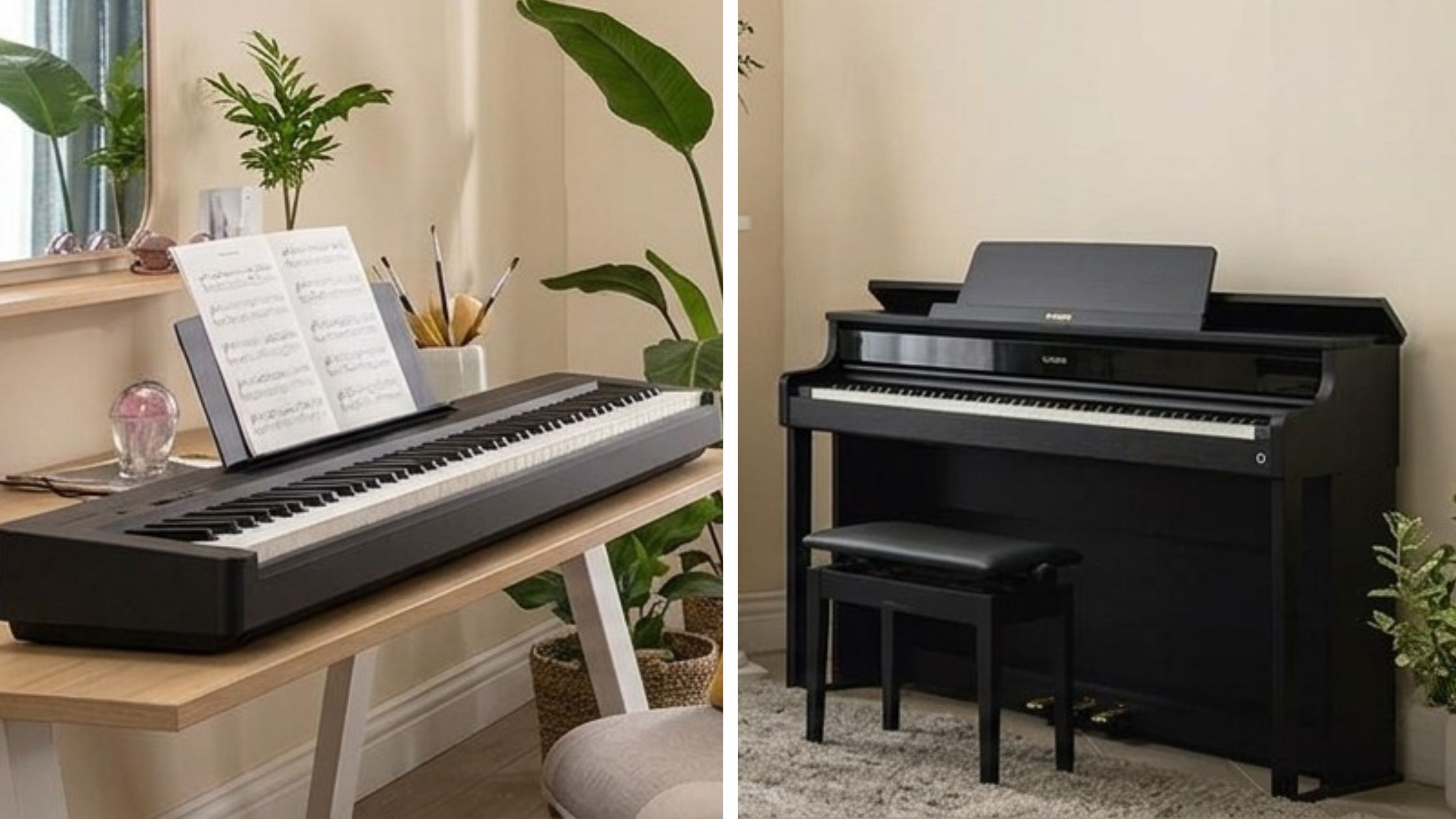 pianos y teclados Casio y Yamaha para principiantes intermedios y avanzados en Sagás Music Shop