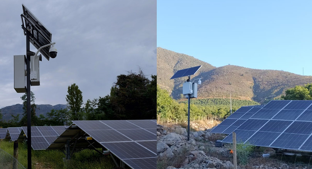 Poste solar autónomo TELEK para plantas fotovoltaicas