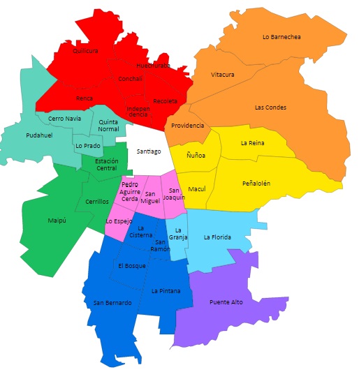 Comunas de Santiago (Despacho por PickupPoint)